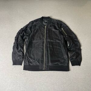 JayWalker Men’s Solid Black Bomber Jacket